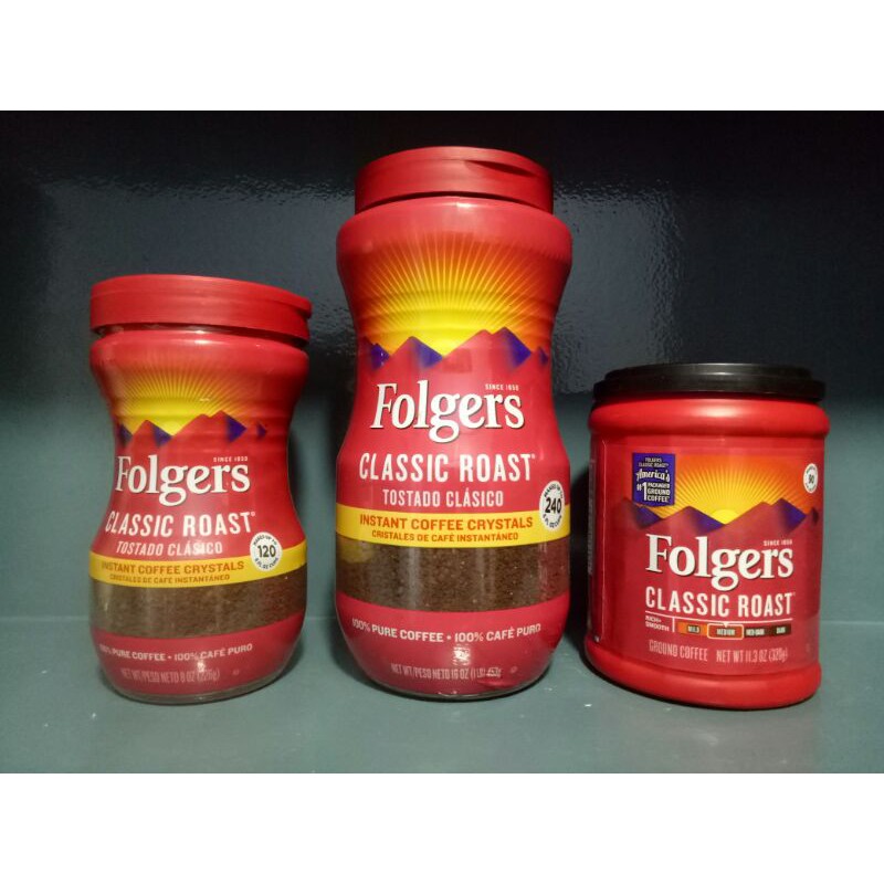 Folgers Classic Roast Coffee (453g, 320g, 226g) Shopee Philippines
