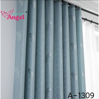 Feather Print semi-blackout curtains a-1309 #2