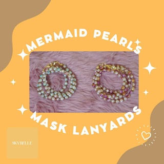 Mermaid Pearls Facemask and Eyeglass lanyard