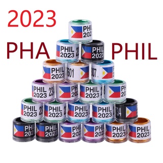 50/15 Pcs PHA  /PHIL Pigeon ring 2023 Pigeon foot ring Colored interior, pigeon foot ring with base Serial number PHA Pigeon