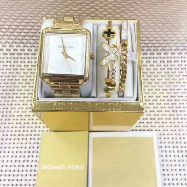 michael kors watch and bangle set