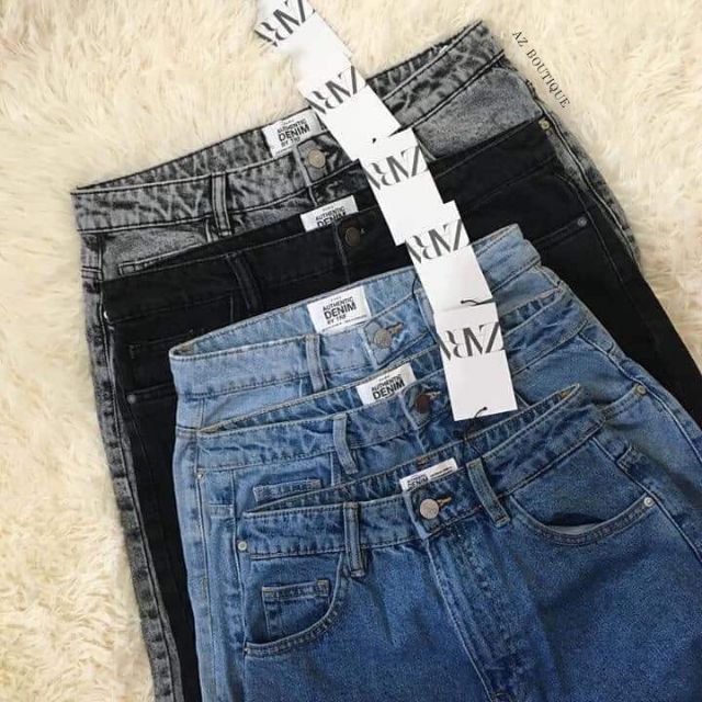 ZARA MOM JEANS - HIGHWAIST | Shopee 