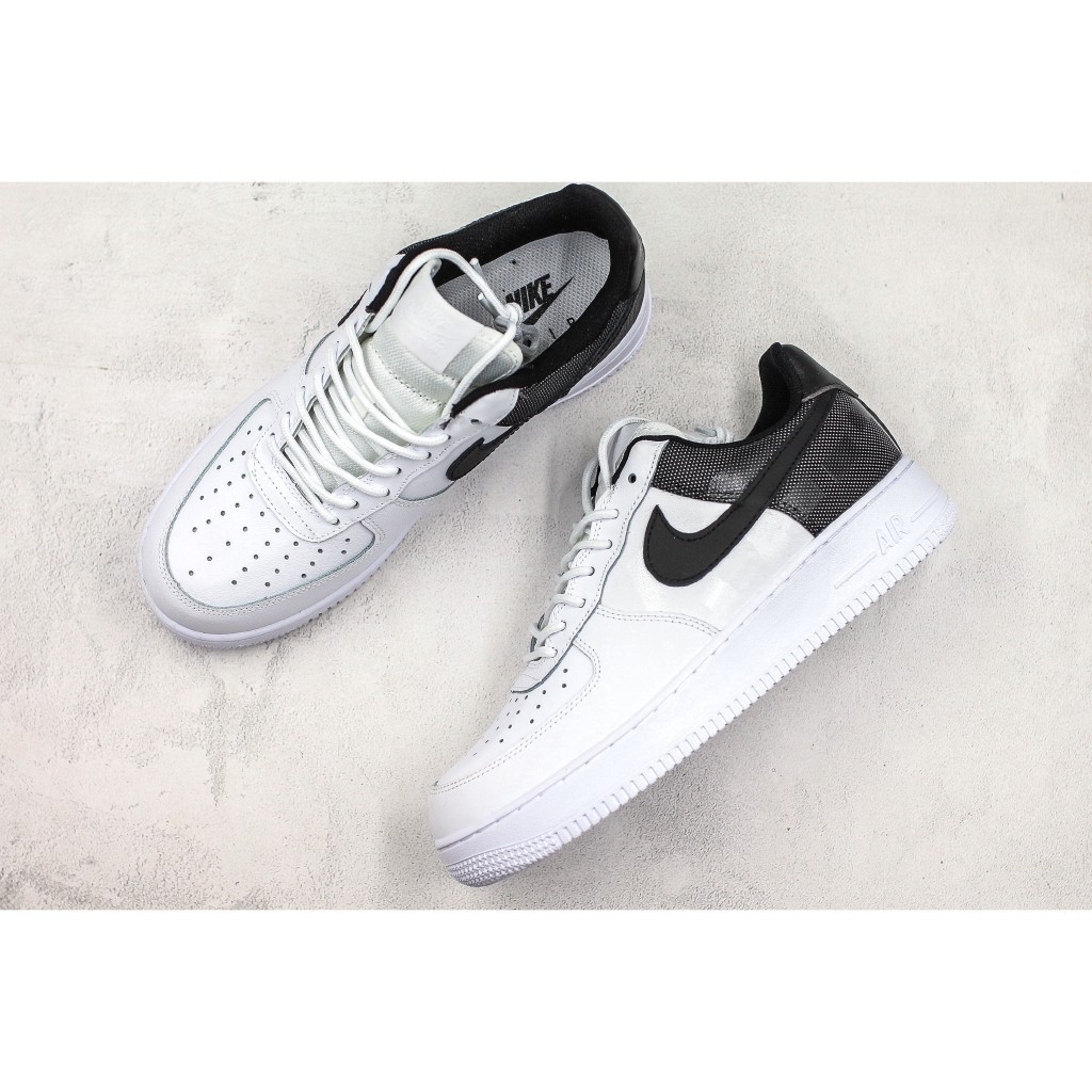 nike black and white air force ones