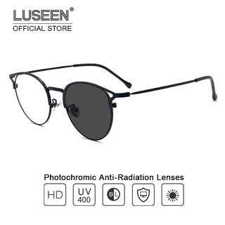 LUSEEN Anti Radiation Eyeglass Photochromic Anti Blue Ray Computer Eye Glasses for Woman Men Eyewear