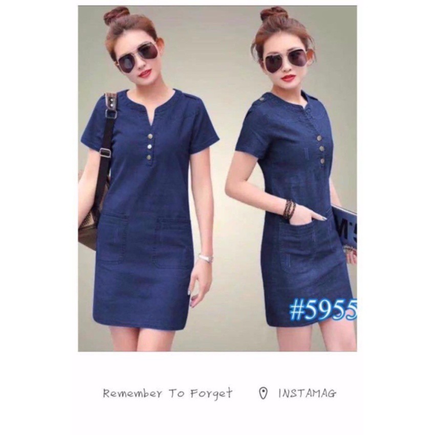 shopee denim dress