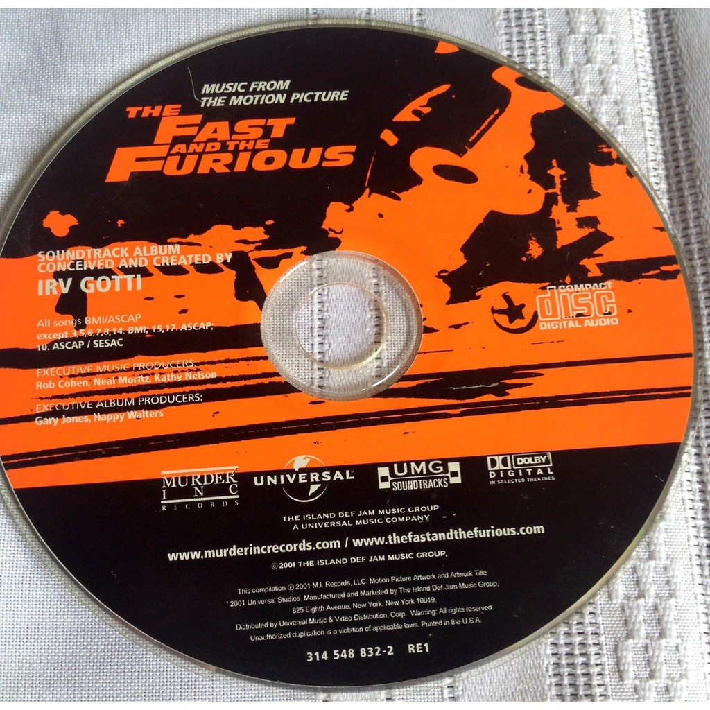 Fast and the Furious Soundtrack USA CD | Shopee Philippines