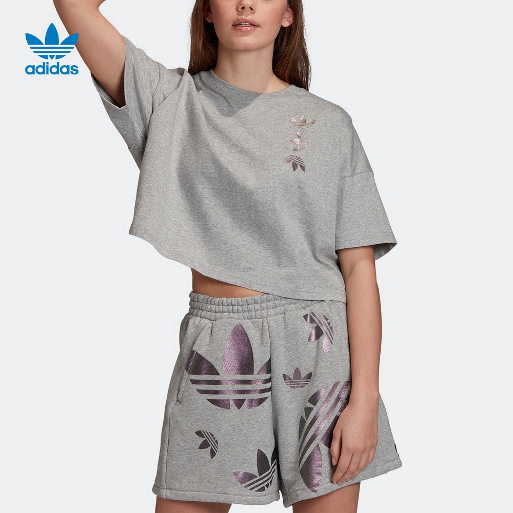 Authentic Adidas Crop Tops + Shorts Set 