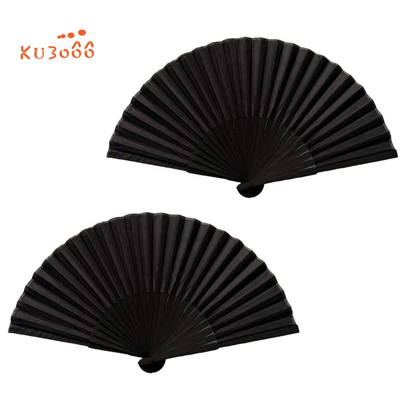 black folding fan