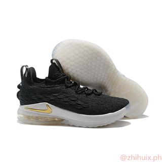 lebron 15 low black metallic gold