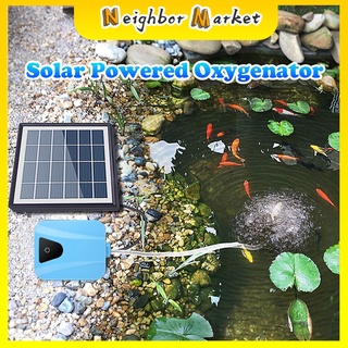 2L/min Solar Powered DC Charging Oxygenator Water Oxygen Pump Pond Aerator Aquarium Air Pump