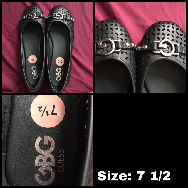 guess black leather shoes