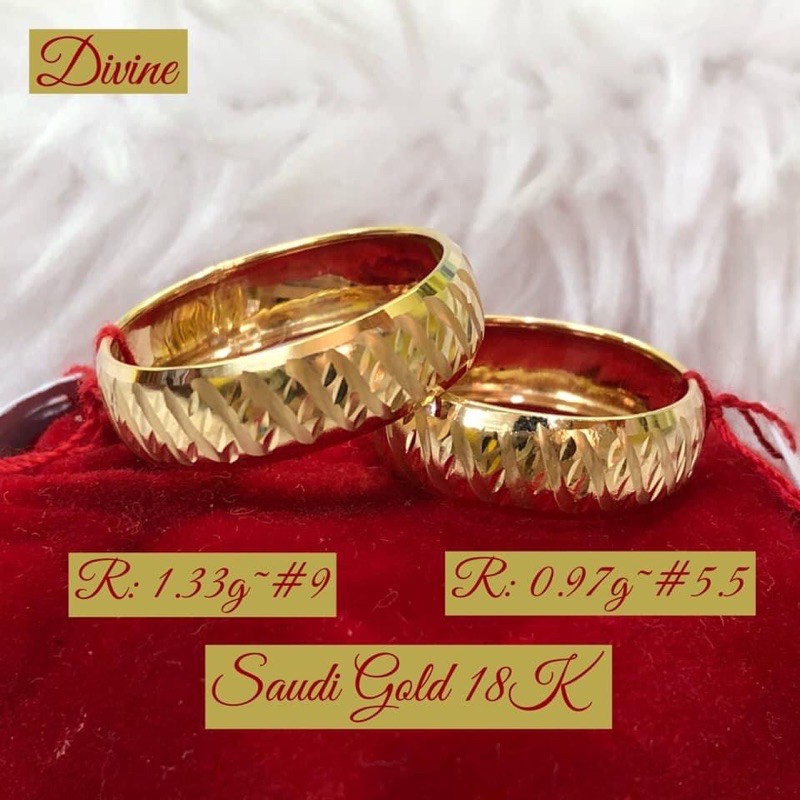 18K Saudi Gold Wedding Ring | Shopee Philippines