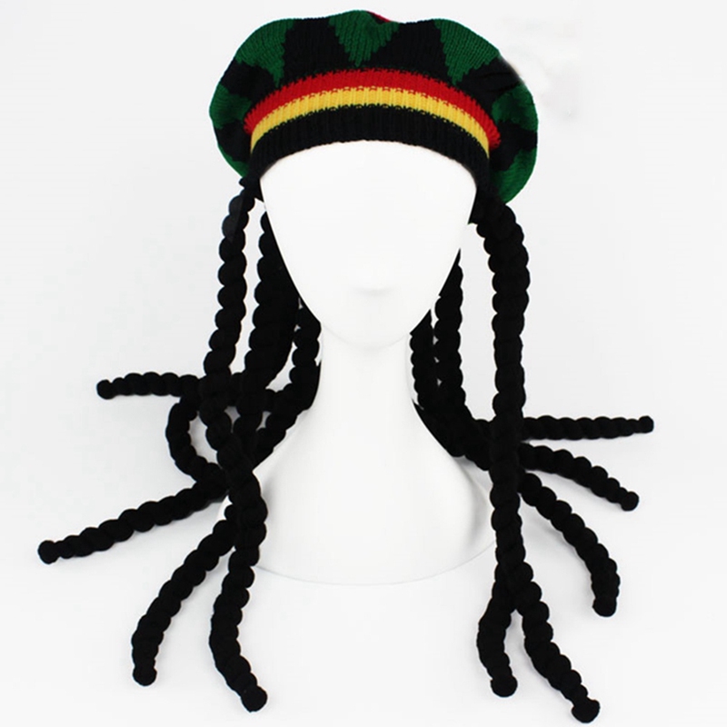 reggae hat with dreadlocks