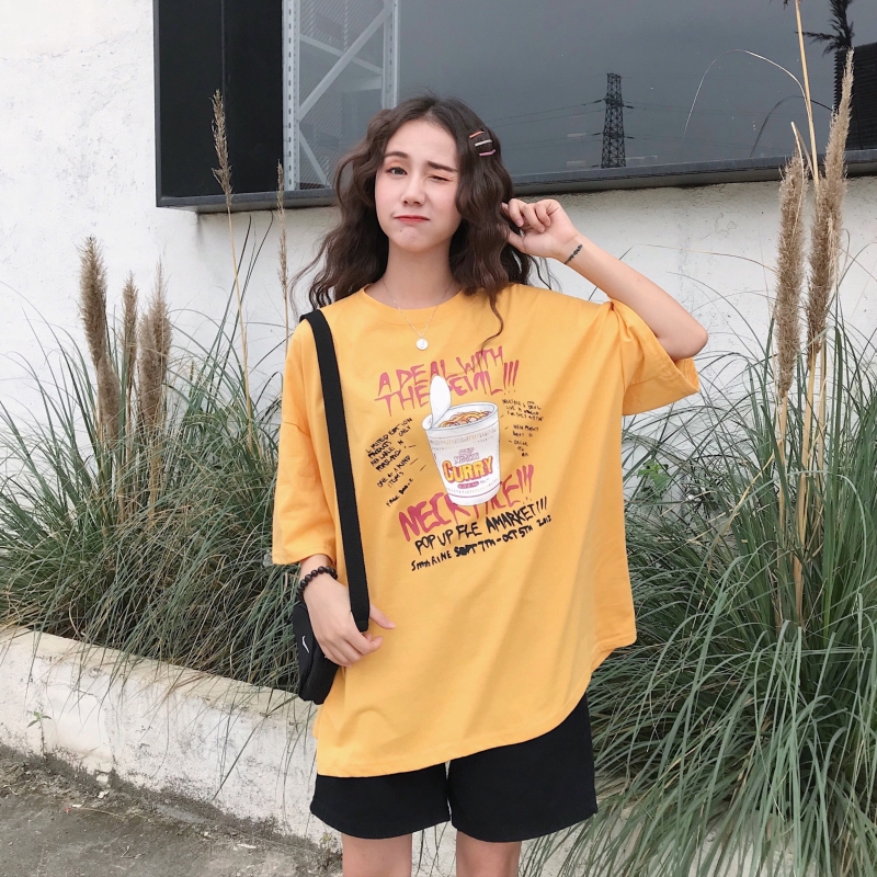 Women Korean Fashion Oversize Funny Print T Shirt Unisex Tee Shopee Philippines