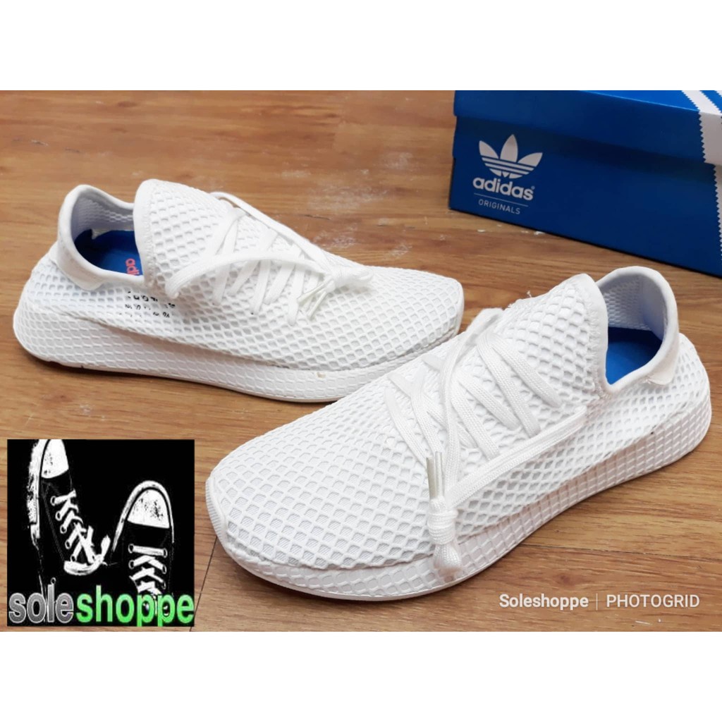 adidas deerupt runner triple white