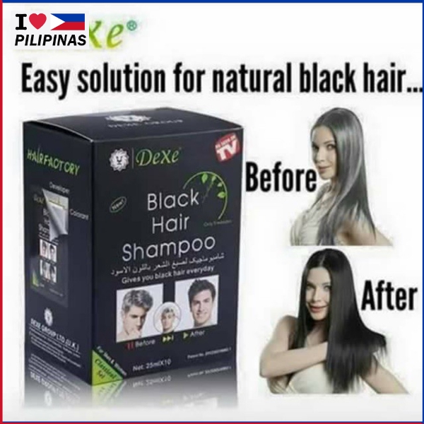 Dexe Black Hair Shampoo 25mlx10 1box 10pcs Shopee Philippines