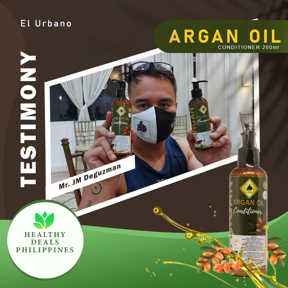 El Urbano Argan Oil Conditioner (200 ml) Treats Dandruff | Dry Hair | Frizz | Split Ends | Hair Care
