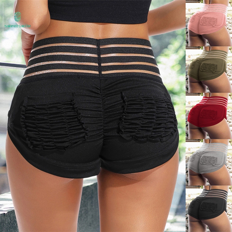 high waisted hot yoga shorts