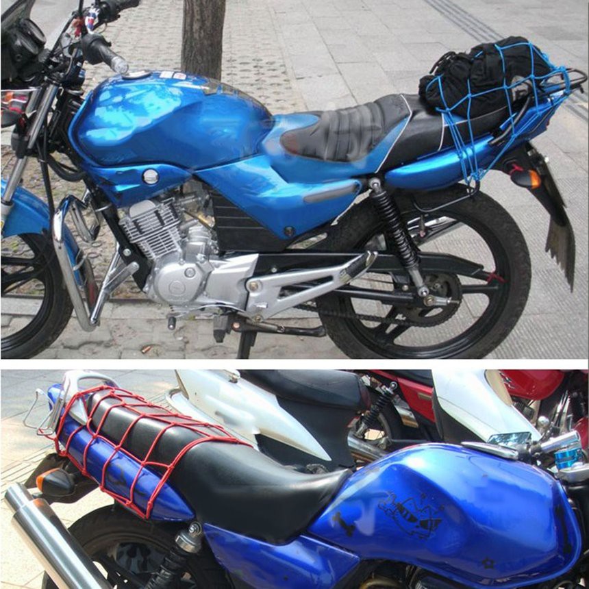 motorcycle helmet holder on bike