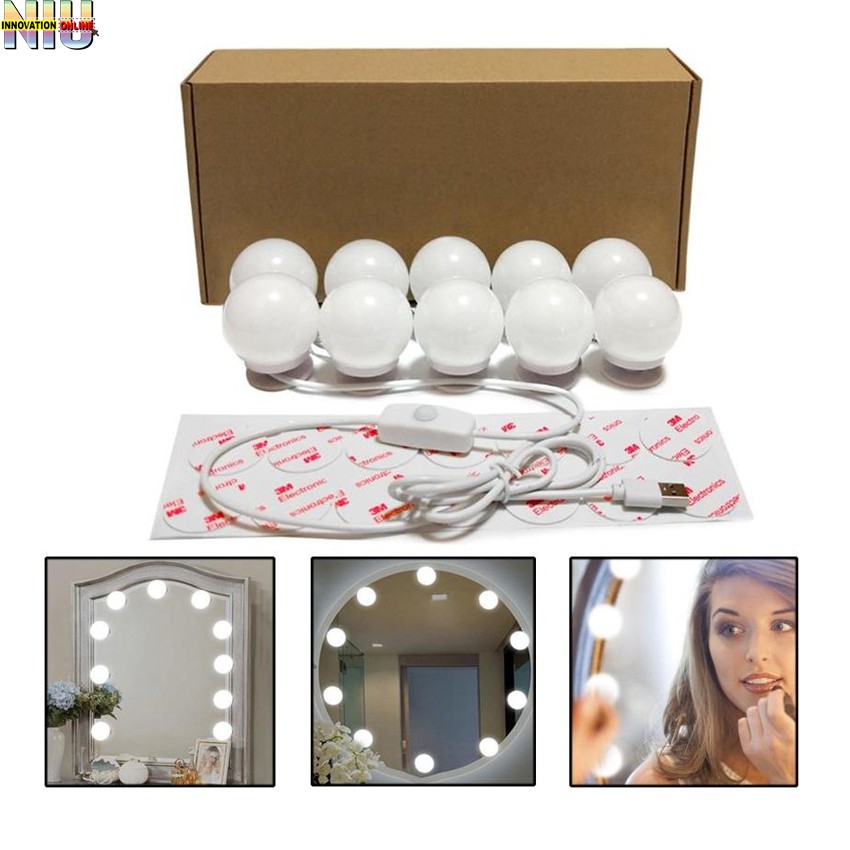 makeup vanity mirror with lights and desk