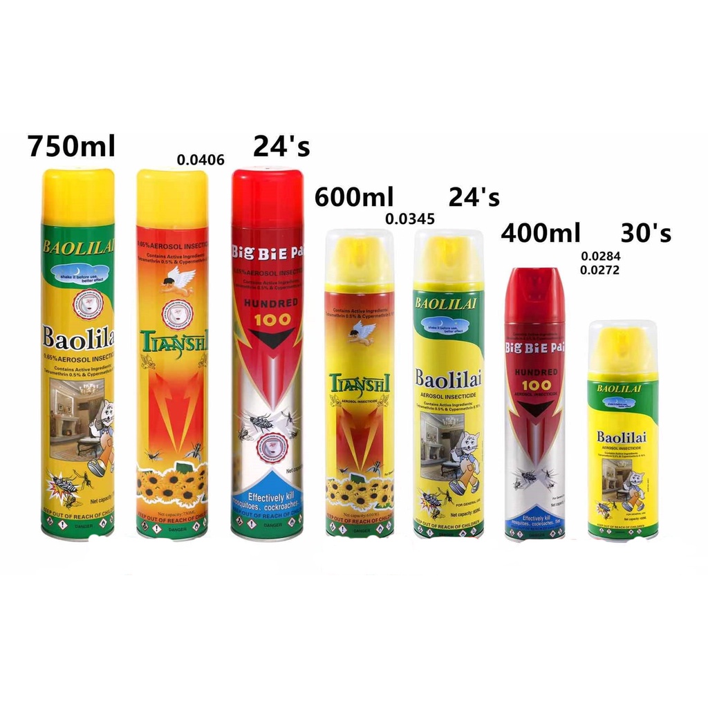 BaoliLai Aerosol Insecticide Spray Insects Spray 750ml Mosquito Spray