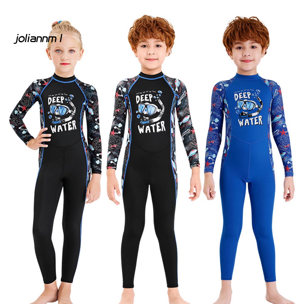 boy in one piece swimsuit