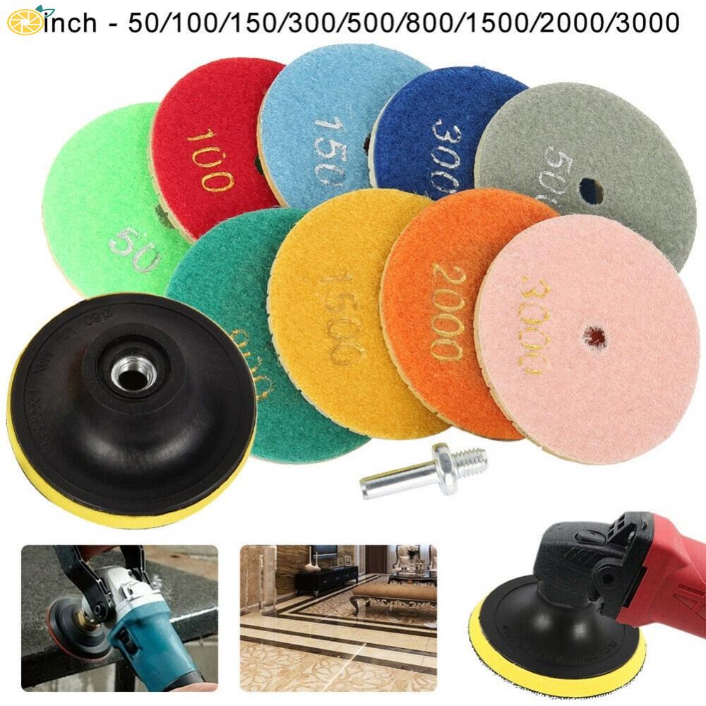 11pcs Chamfering Granite Polisher Repair Set Stone Tiles 503000 8*8cm