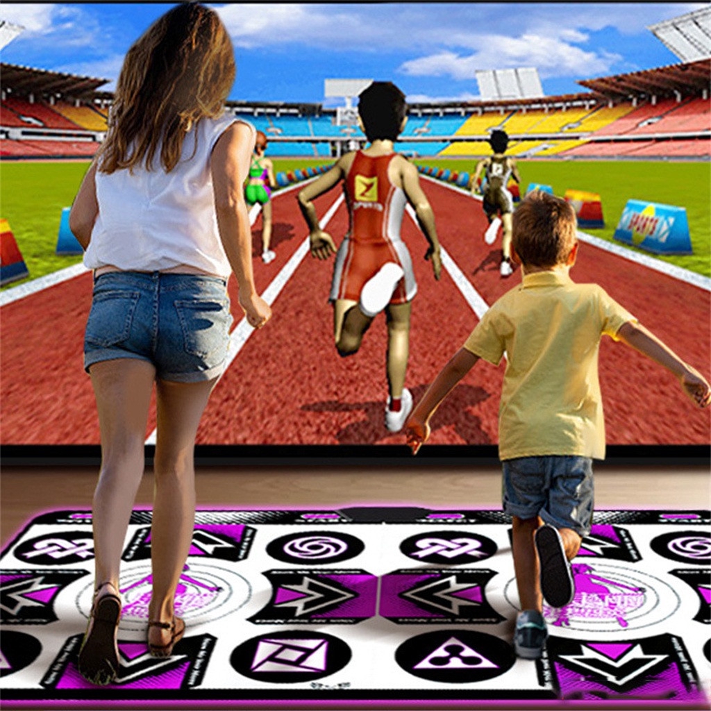 2 Remote Controller for PC TV Wireless Double Dancing Mat Non-Slip Dance Mat Game Multi-Function Sense Game Dancer Step Pads Best Gift for Adults Kids 