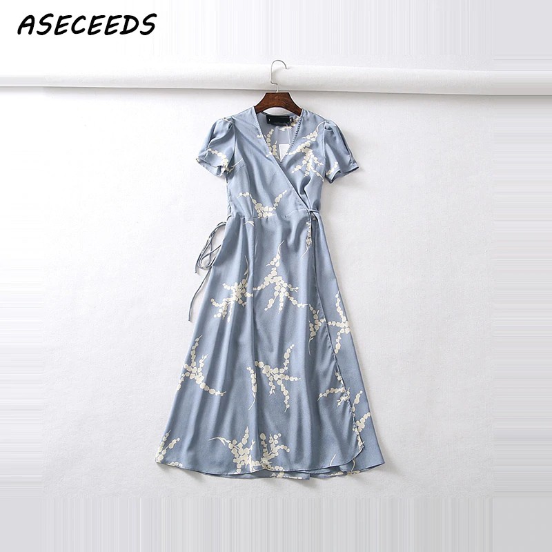 midi wrap dress work