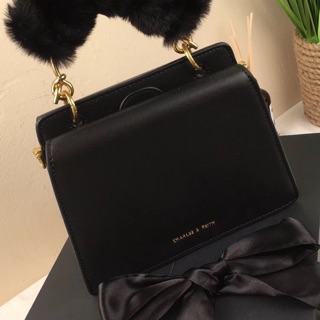 charles and keith black sling bag