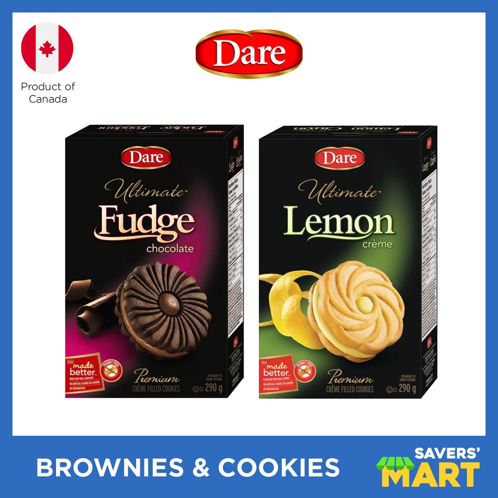 Dare Ultimate Creme Filled Cookies Fudge Choco Lemon Shopee Philippines