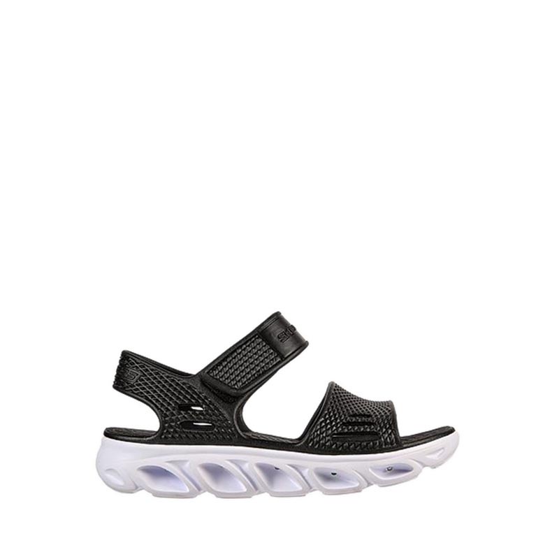 SKECHERS HYPNO-SPLASH BOYS'S LEISURE SHOES - BLACK SYNTHETIC/ WHITE TRIM