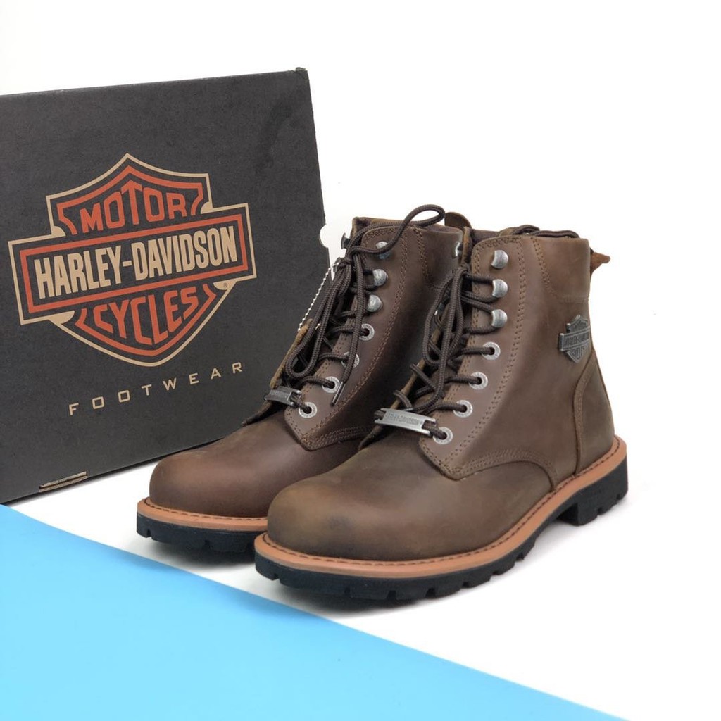 Harley Davidson Men S Motorcycle Boots Leather Boots Shopee Philippines