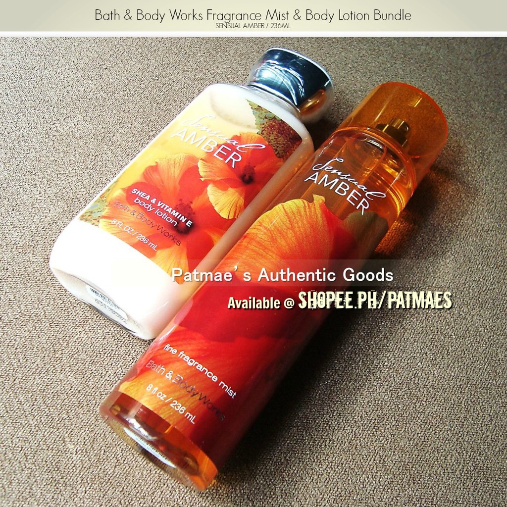 Bundled Bath and Body Works Mist and Lotion Sensual Amber Shopee