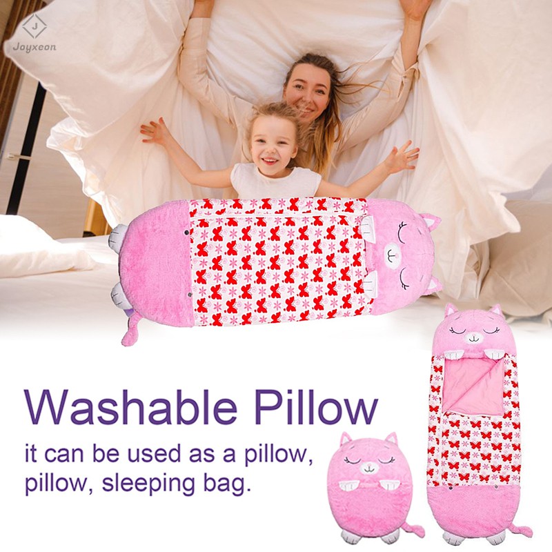Joyxeon. Happy Nappers 2in1 Portable Cute Cartoon Sleeping Bag Pillow Thickened Warm Blanket for Children