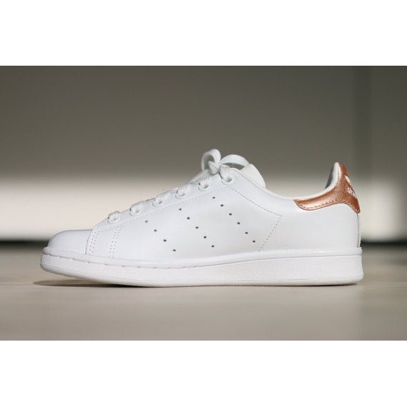 women's white and rose gold adidas