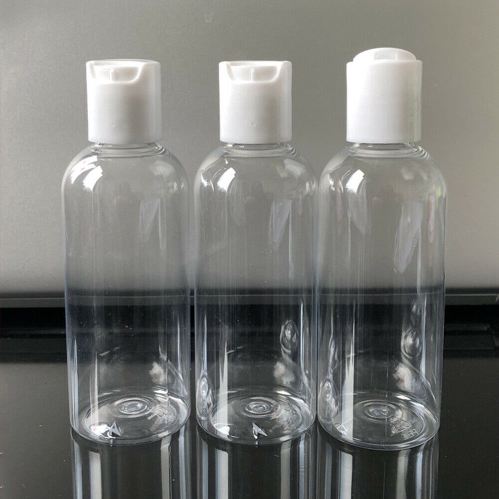 100ml Transparent Empty Bottles / FlipCap Plastic Refillable Container