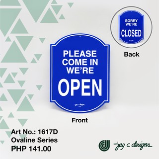 Acrylic Sign Open and Closed Signage Jay C Designs 1617 | Shopee ...