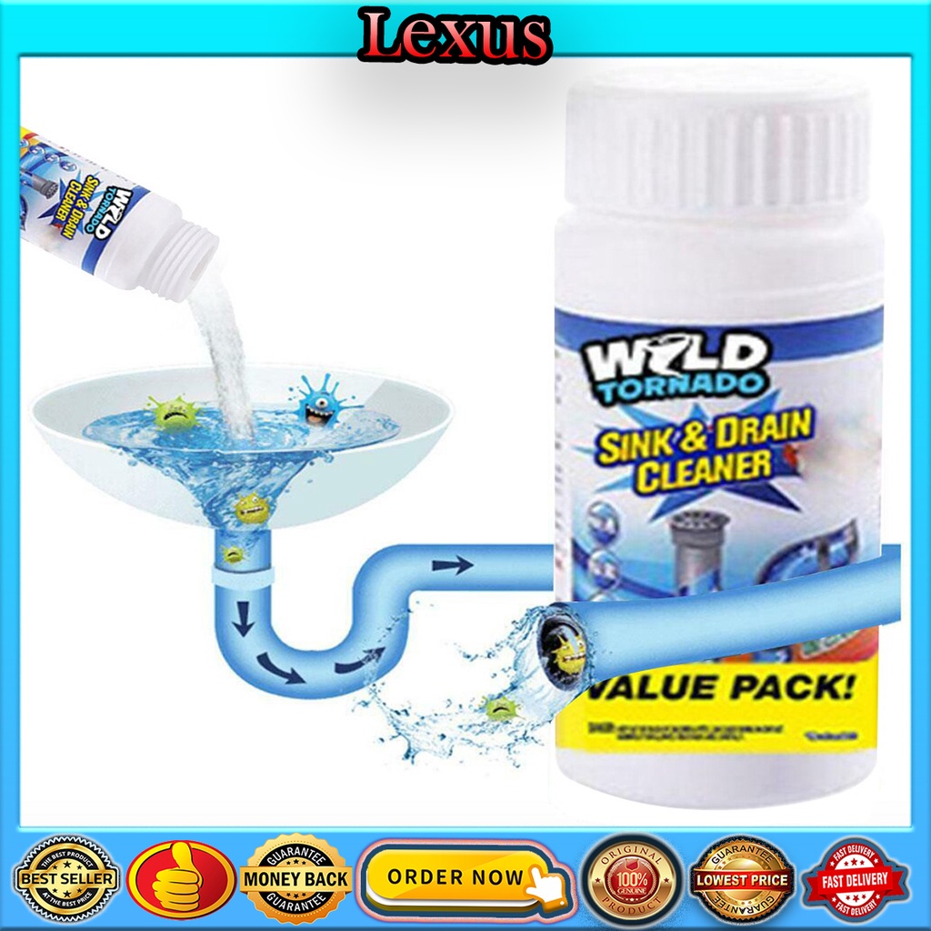 Effective Wild Tornado Sink & Drain Cleaner Powerful Sink and Drain
