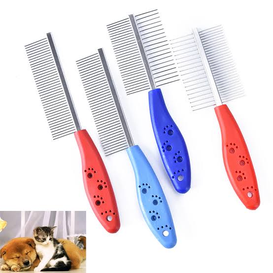 Pet Hair Comb Brush Dog Cat Flea Comb Stainless Steel Needle Comb