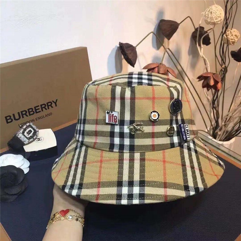 ▥Summer Burberry Bucket Hats Women Men Stripe Cap Panama Hat Casual Fishing  Hat Fisherman Cap | Shopee Philippines