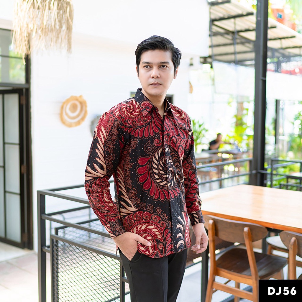 Batik Shirt Top BATIK Men BATIK Long Arm Uniform | Shopee Philippines