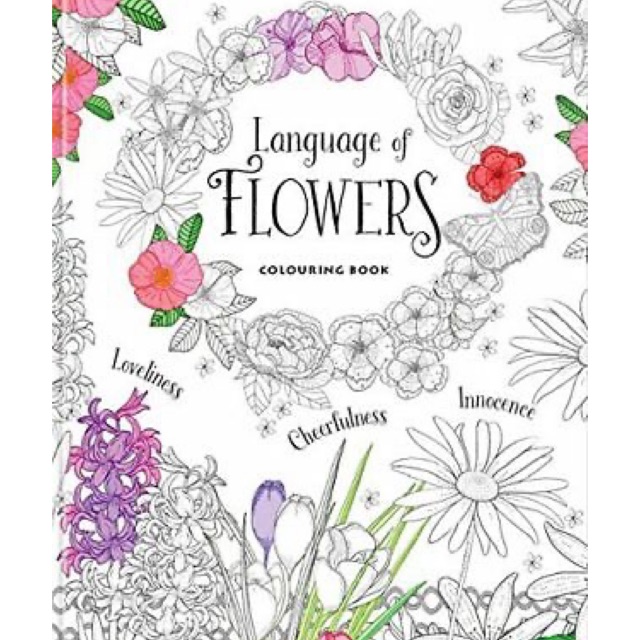 Download Language Of Flowers Adult Coloring Book Shopee Philippines