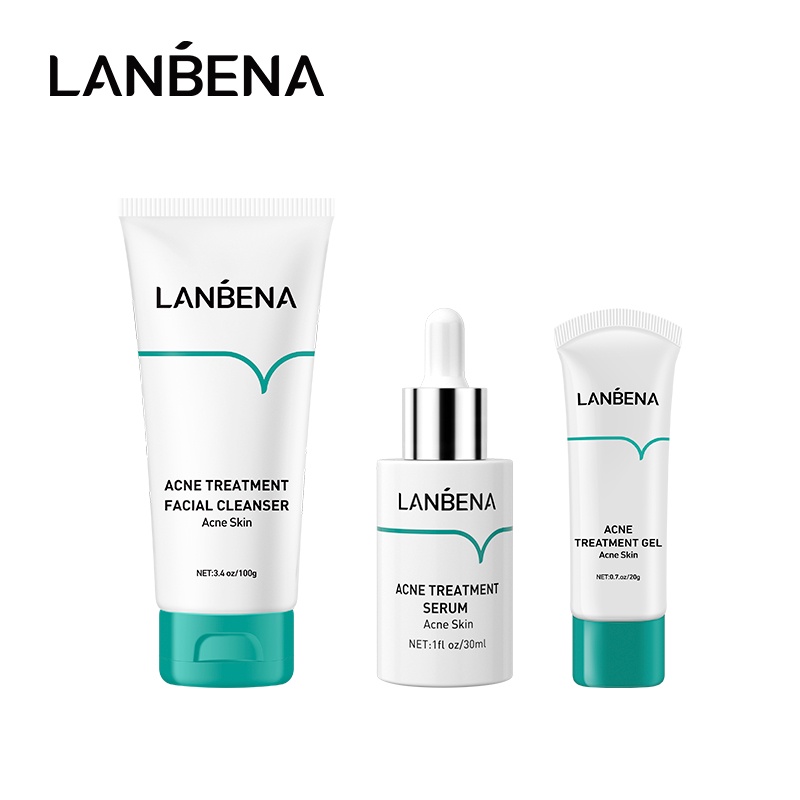 LANBENA Anti-Acne Series 3 pcs set Facial Cleanser 100g oilgopeptide