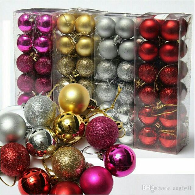 6 Pcs Christmas Tree Balls Ornaments Decorations Shopee Philippines