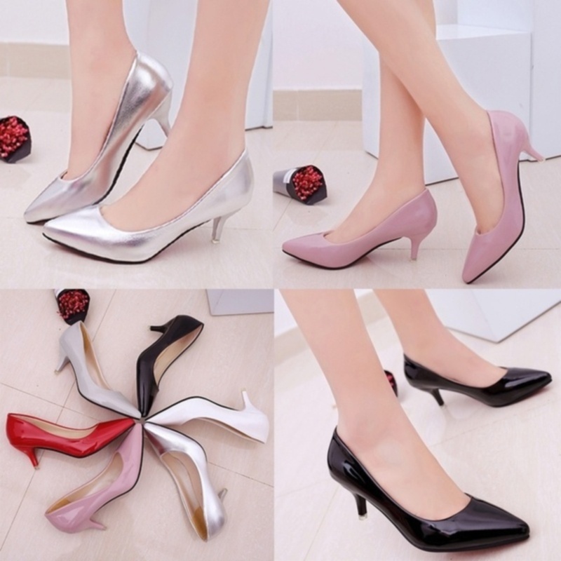 red and black pumps shoes