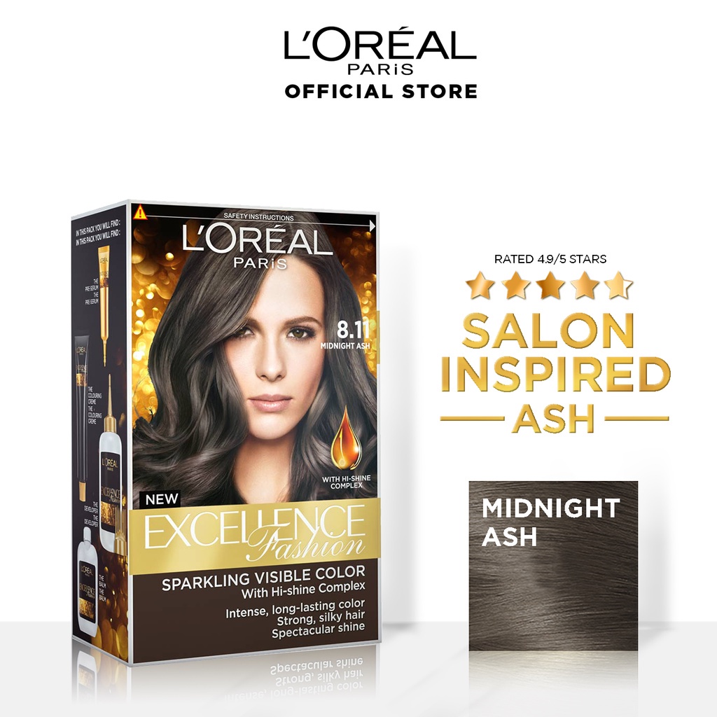 ash gray hair color ♔LOreal Paris Excellence Fashion Ash For All Haircolor  - Worlds No. 1 [Hair Dye, | Shopee Philippines