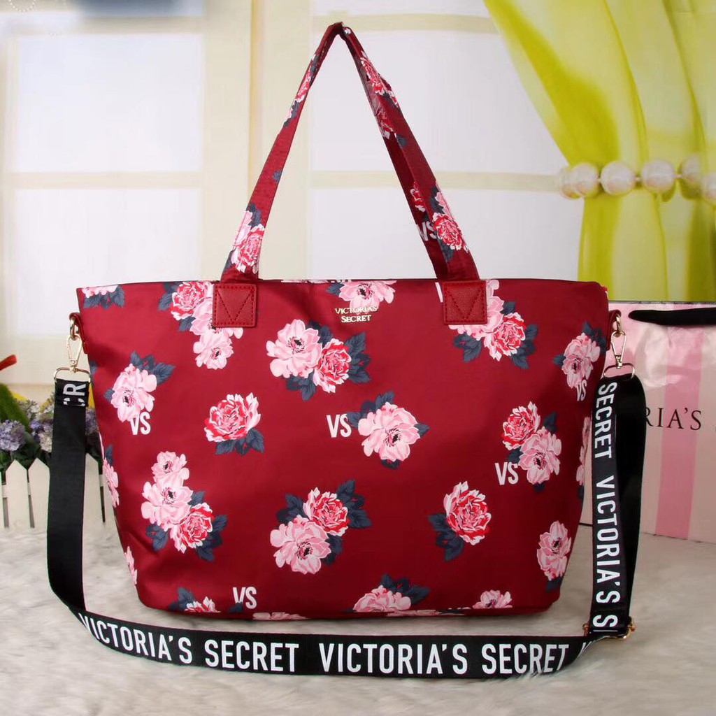 victoria secret floral tote bag