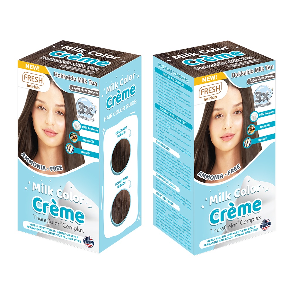 FRESH Hairlab Milk Color Creme Hokkaido Milk Tea Light Ash Brown 100ml