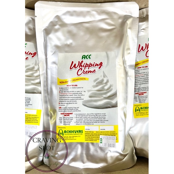 ACC WHIPPING CREME 1KG/Expiration DateJULY 2023 Shopee Philippines